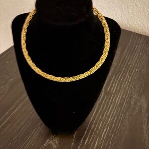 Intricate Gold Braided Necklace
